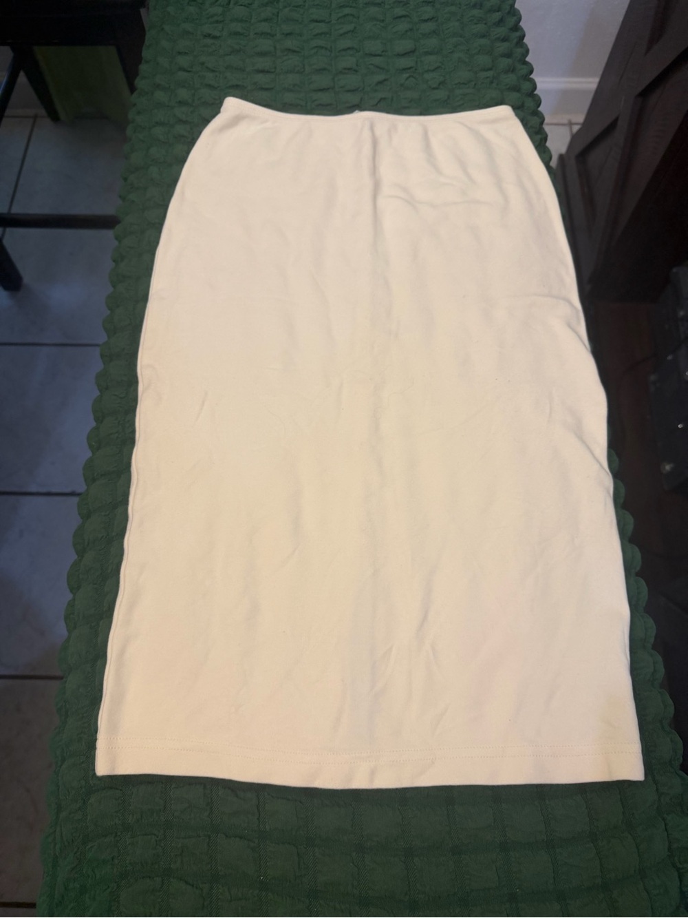 American Apparel Off-White Knit Pencil Skirt